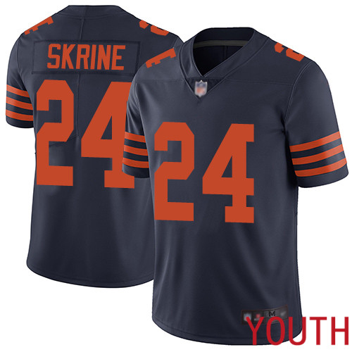 Chicago Bears Limited Navy Blue Youth Buster Skrine Jersey NFL Football #24 Rush Vapor Untouchable
